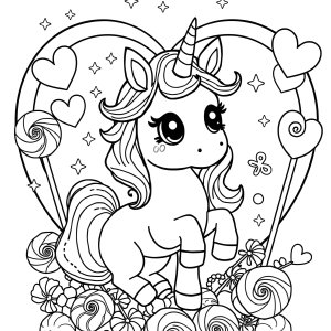 Unicorn Coloring Lol Omg Candylicious Coloring Page coloring page for kids
