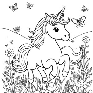Unicorn Coloring Page For Kids Pdf coloring page for kids