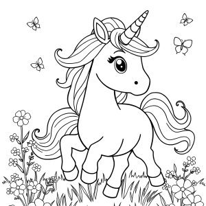 Unicorn Coloring Page For Preschoolers coloring page for kids