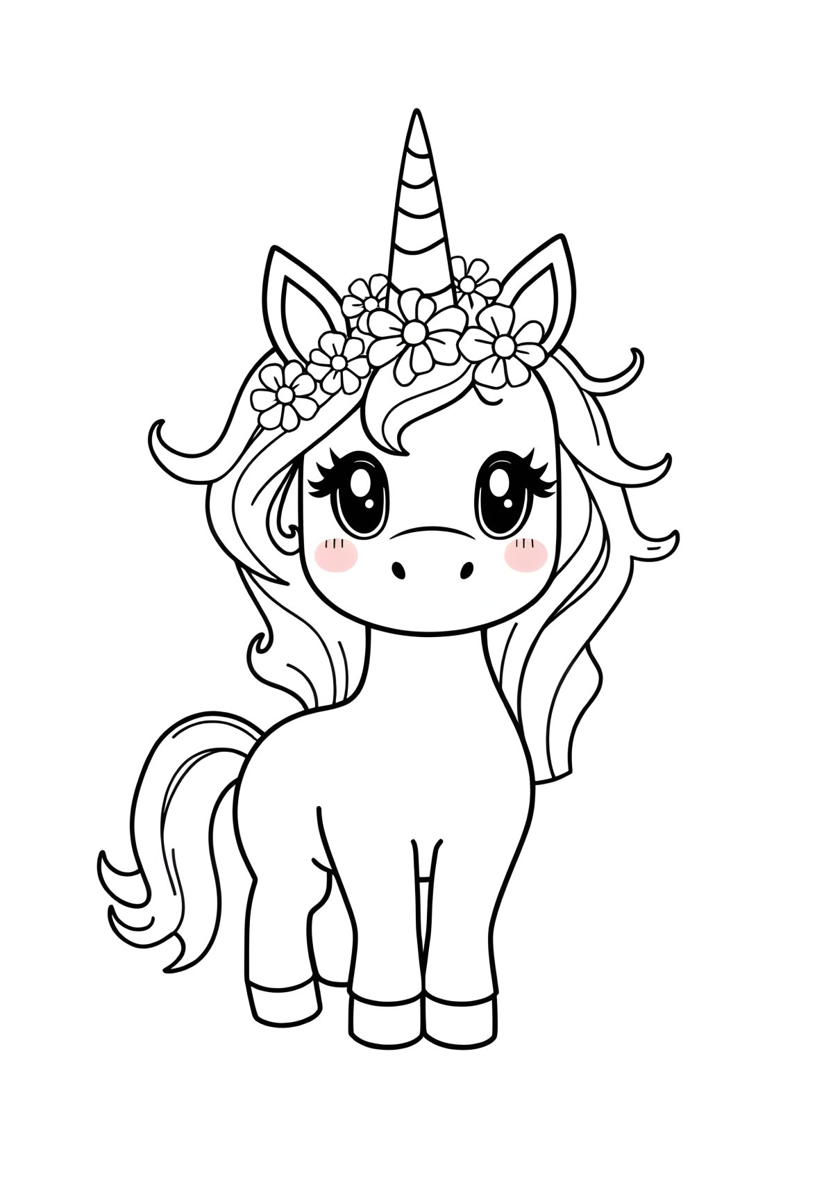 Unicorn Coloring Page For Toddlers coloring page for kids
