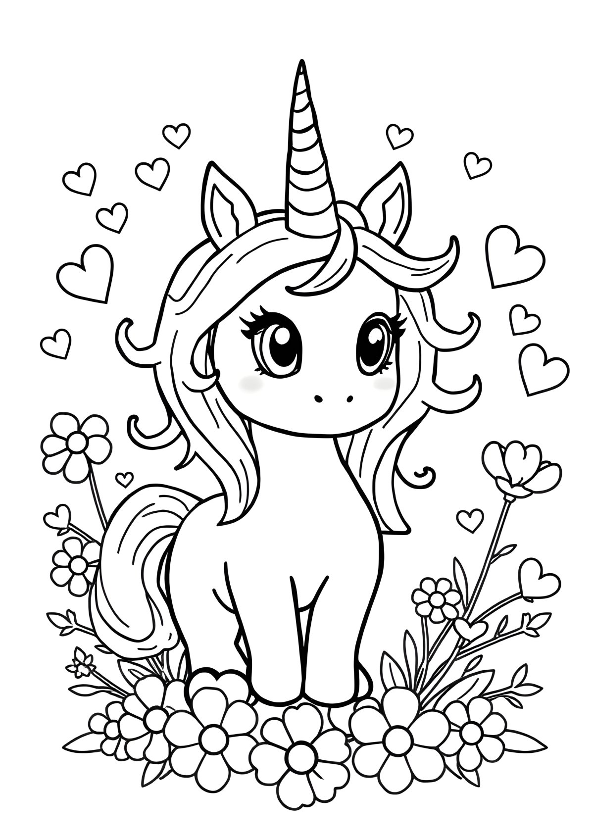 Ty Unicorn Coloring Page coloring page for kids