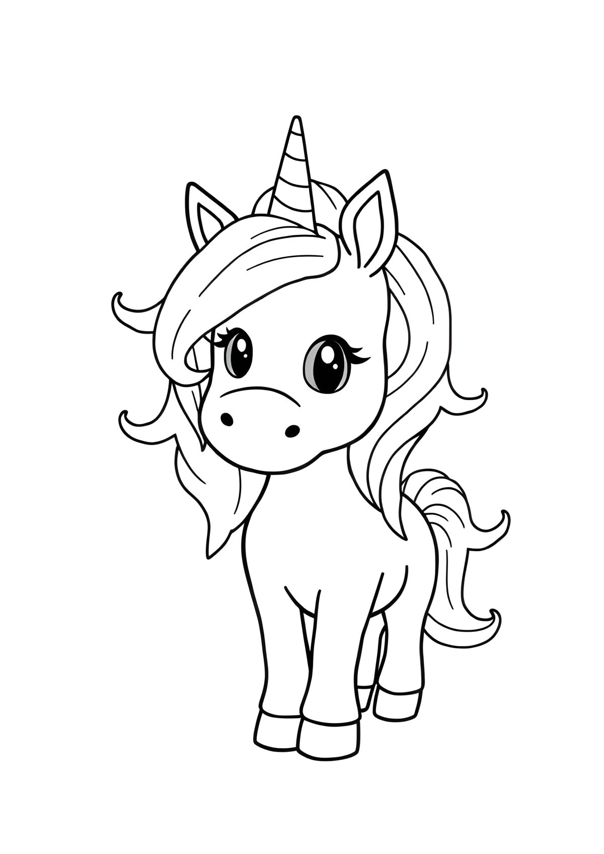 Coloring Page Dabbing Unicorn coloring page for kids