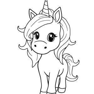 Coloring Page Dabbing Unicorn coloring page for kids