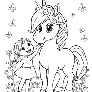 Unicorn Catch A For Adley Coloring Page coloring page for kids