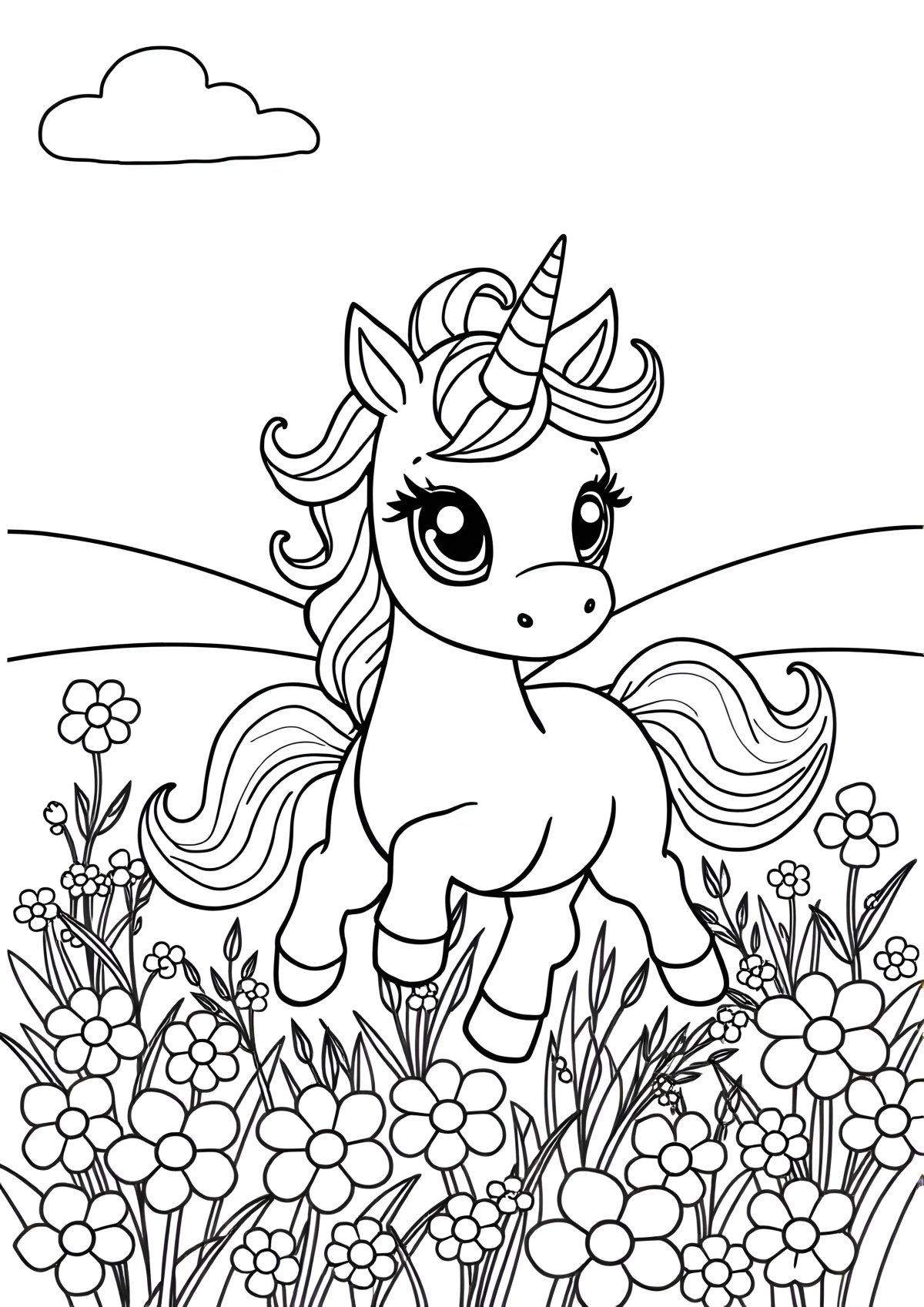 Unicorn Printable Kids Lol Coloring Page coloring page for kids