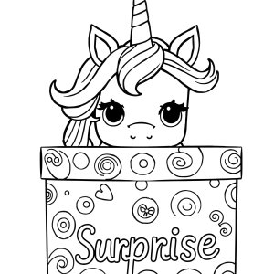Unicorn Printable Surprise Lol Coloring Page coloring page for kids