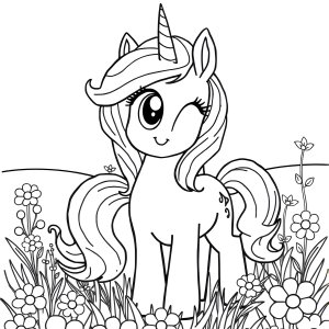Coloring Page My Little Pony Unicorn coloring page for kids