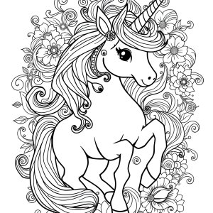 Hard Advanced Unicorn Coloring Page coloring page for kids