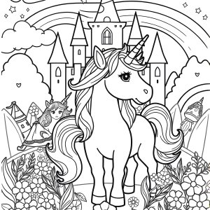 Ava Unicorn Academy Coloring Page coloring page for kids