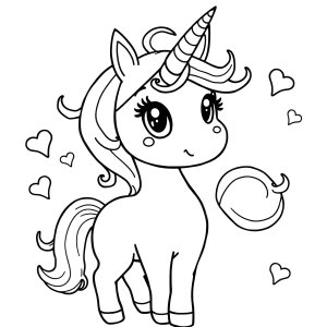 Emoji Printable Unicorn Coloring Page coloring page for kids