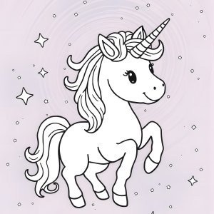 Emoji Unicorn Galaxy Unicorn Coloring Page coloring page for kids