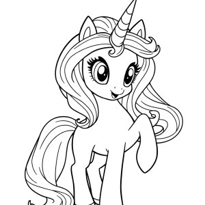 My Little Pony Unicorn Coloring Page Luna coloring page for kids
