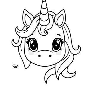 Free Printable Unicorn Emoji Coloring Page coloring page for kids