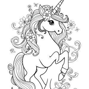 Hard Unicorn Coloring Page To Print coloring page for kids