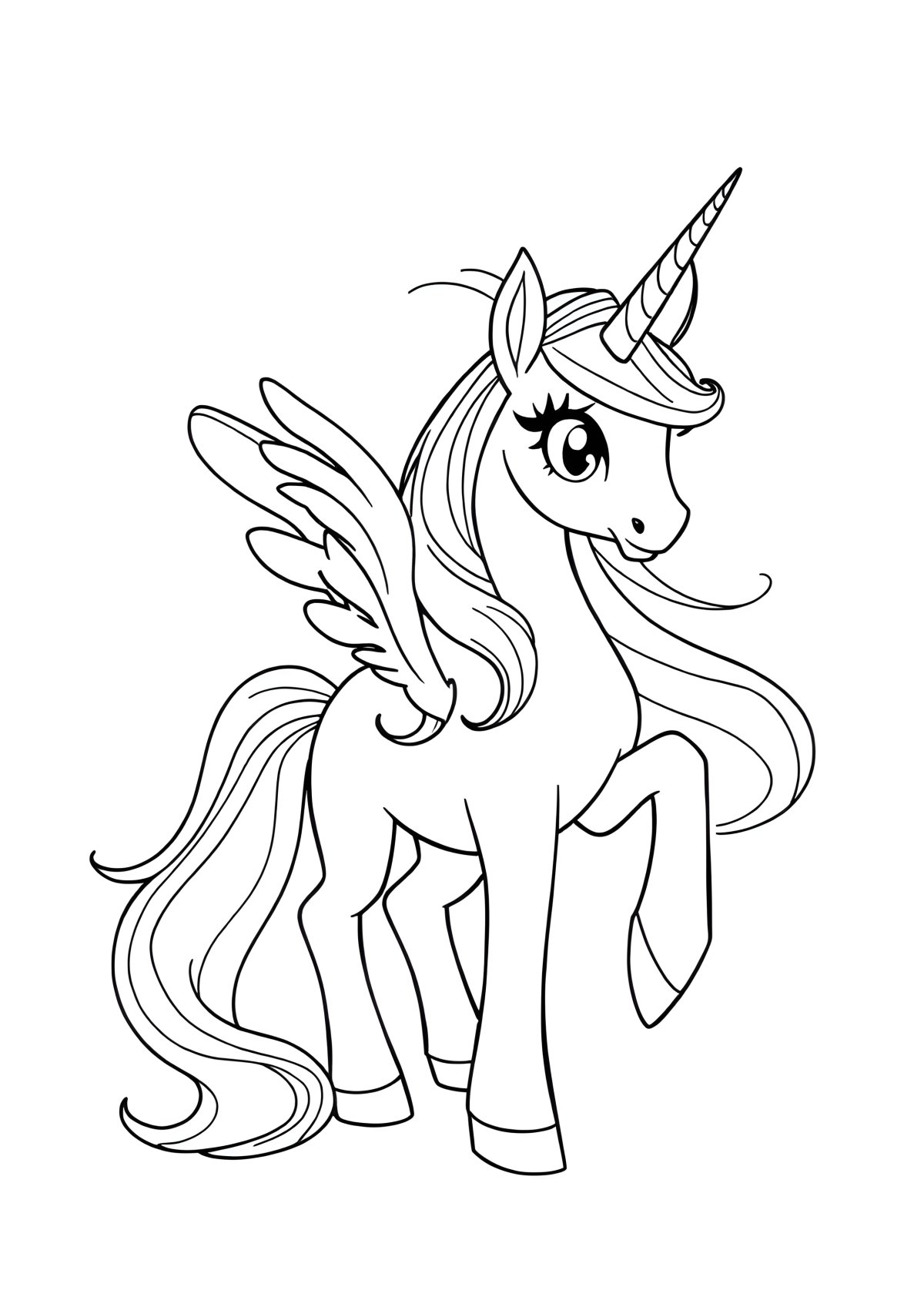 Princess Celestia Unicorn My Little Pony Coloring Page coloring page for kids