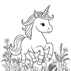 Coloring Page To Print Unicorn coloring page for kids
