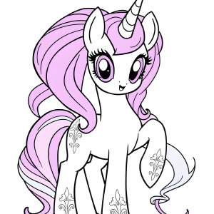 Twilight Sparkle Unicorn My Little Pony Coloring Page coloring page for kids