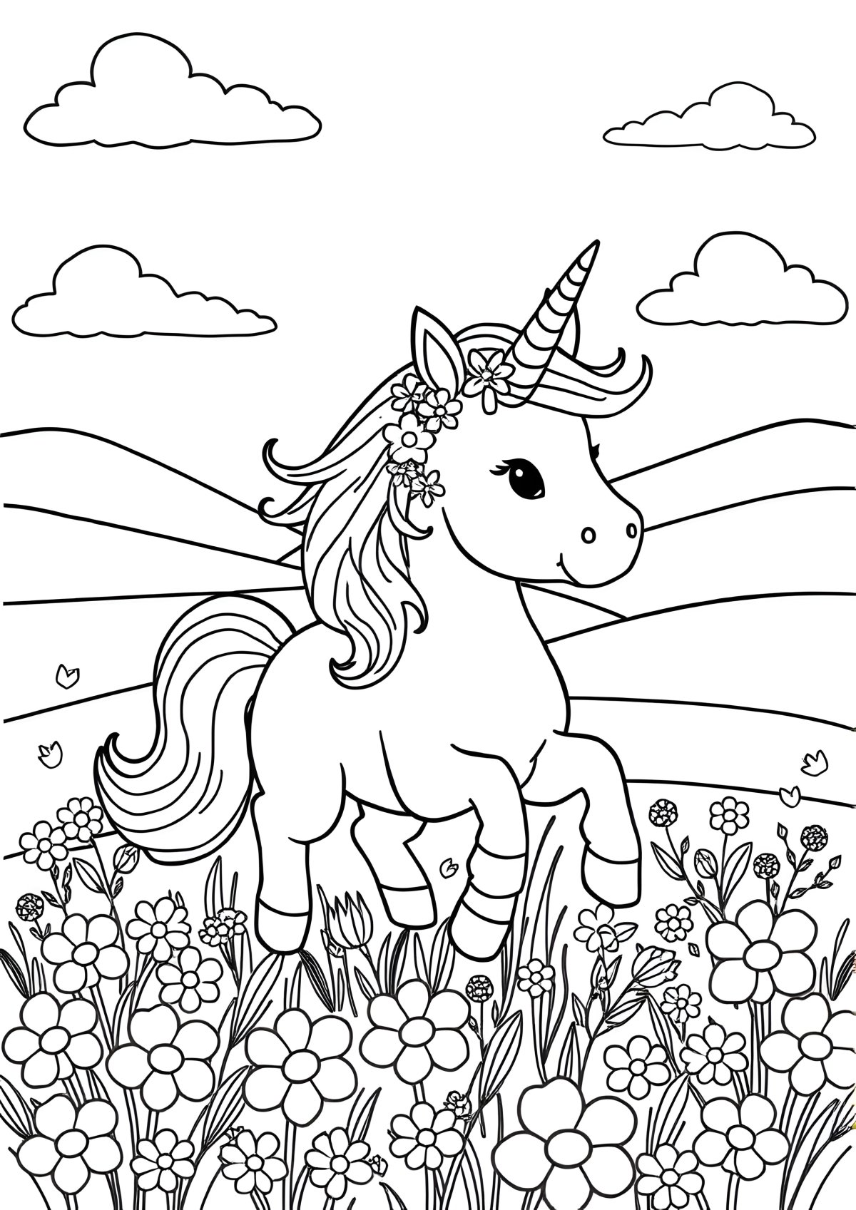 Coloring Page Unicorn Pictures To Print coloring page for kids