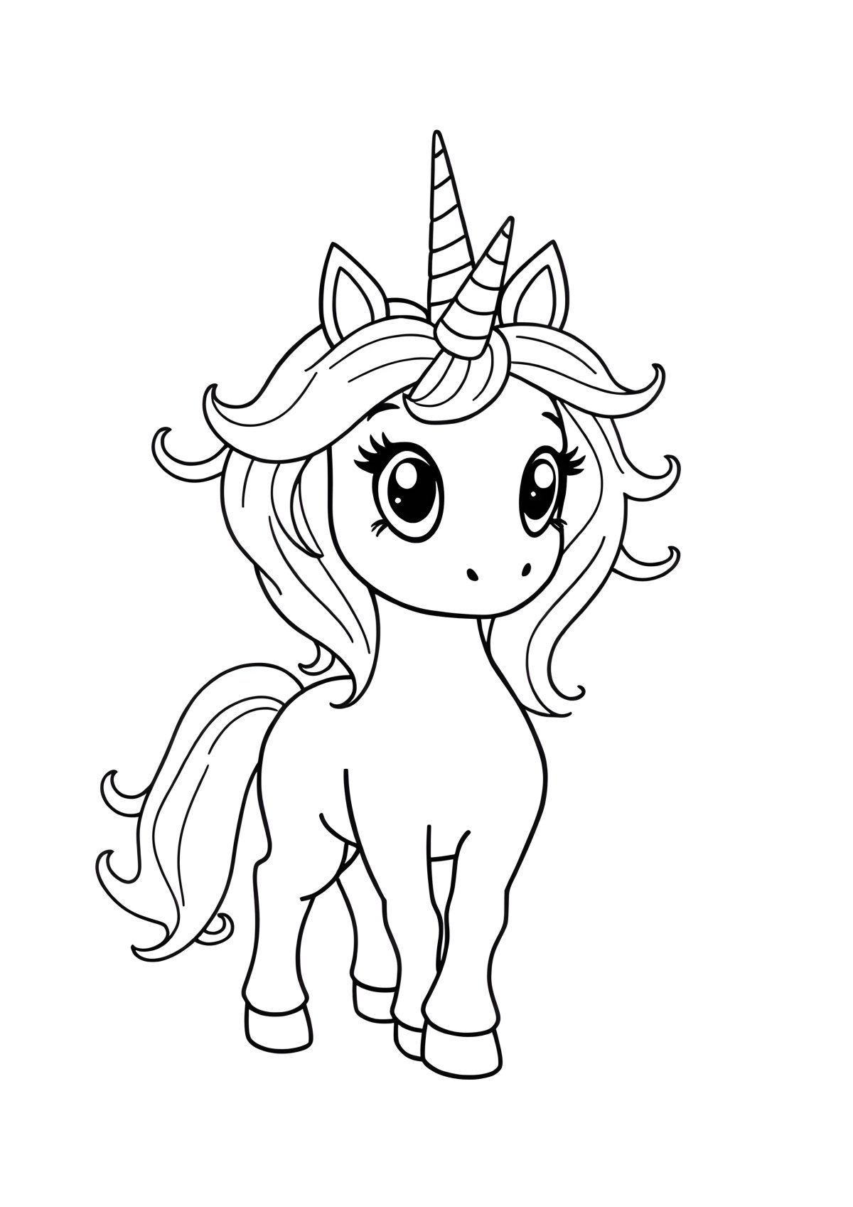 The Last Unicorn Cute Unicorn Coloring Page coloring page for kids
