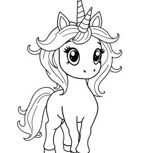 The Last Unicorn Cute Unicorn Coloring Page coloring page for kids