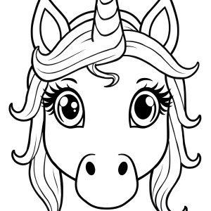 Unicorn Eyes Coloring Page coloring page for kids