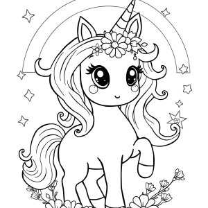 Coloring Sheet Printable Adorable Cute Free Unicorn Coloring Page coloring page for kids