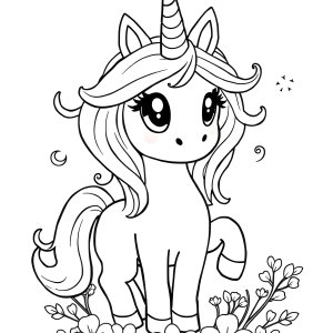 Unicorn Cute Coloring Sheet Coloring Page For Kids coloring page for kids
