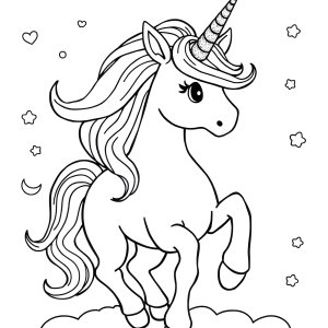 Rainbow Unicorn Hard Beautiful Unicorn Unicorn Coloring Page coloring page for kids