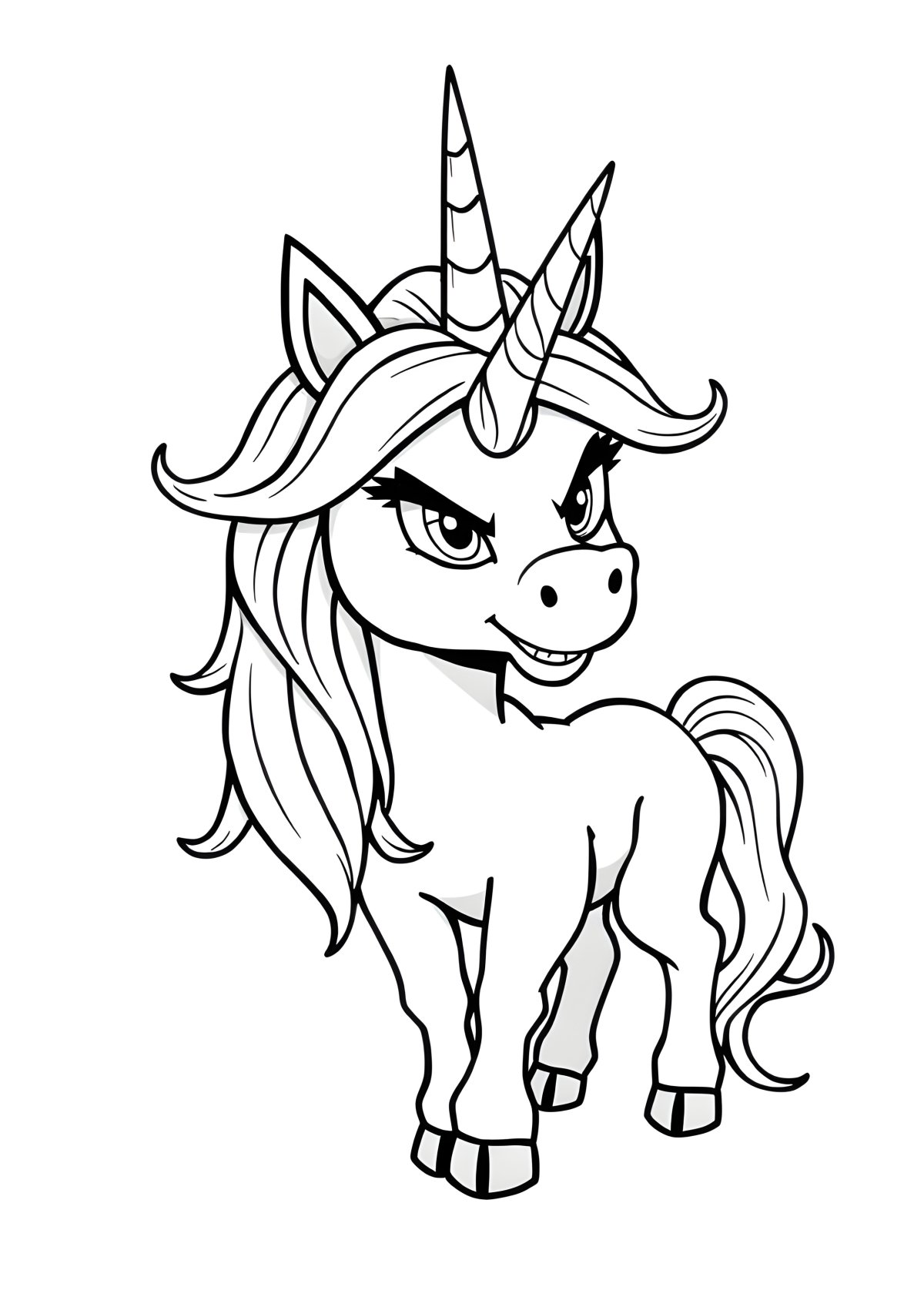 Adopt Me Pets Coloring Page Evil Unicorn coloring page for kids
