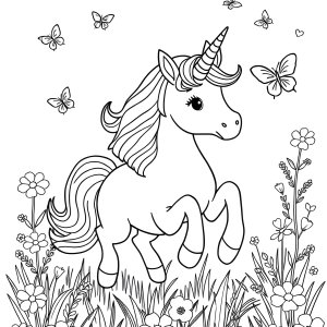Free Coloring Page Pdf Format Unicorn coloring page for kids