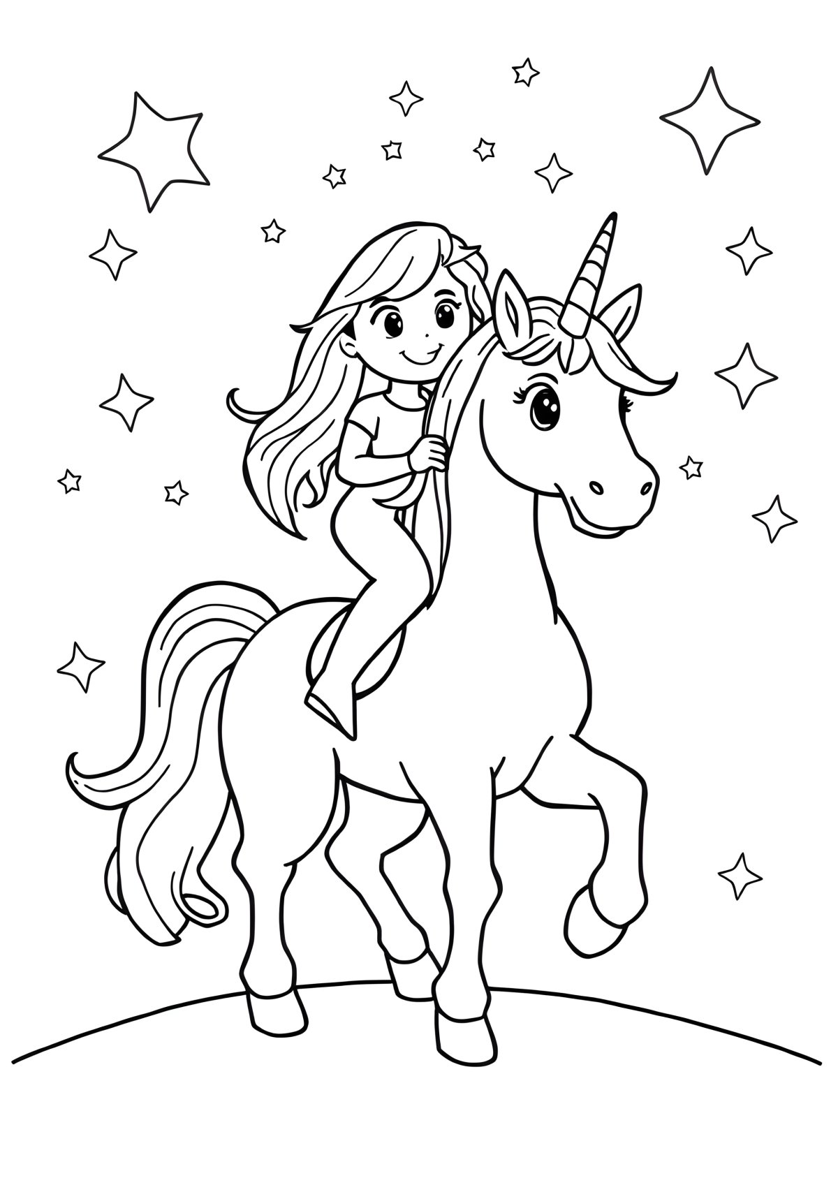 Among Us Character Coloring Page Unicorn coloring page for kids