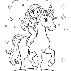 Among Us Character Coloring Page Unicorn coloring page for kids