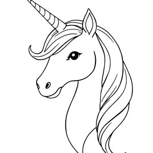 Easy Unicorn Coloring Page For Adults coloring page for kids