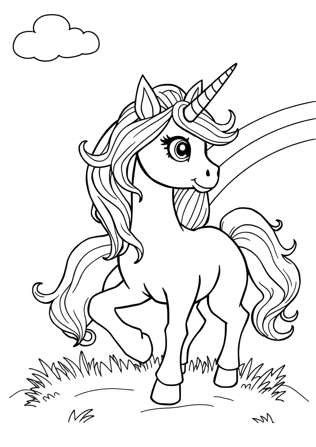 Animal Jam Unicorn Coloring Page coloring page for kids
