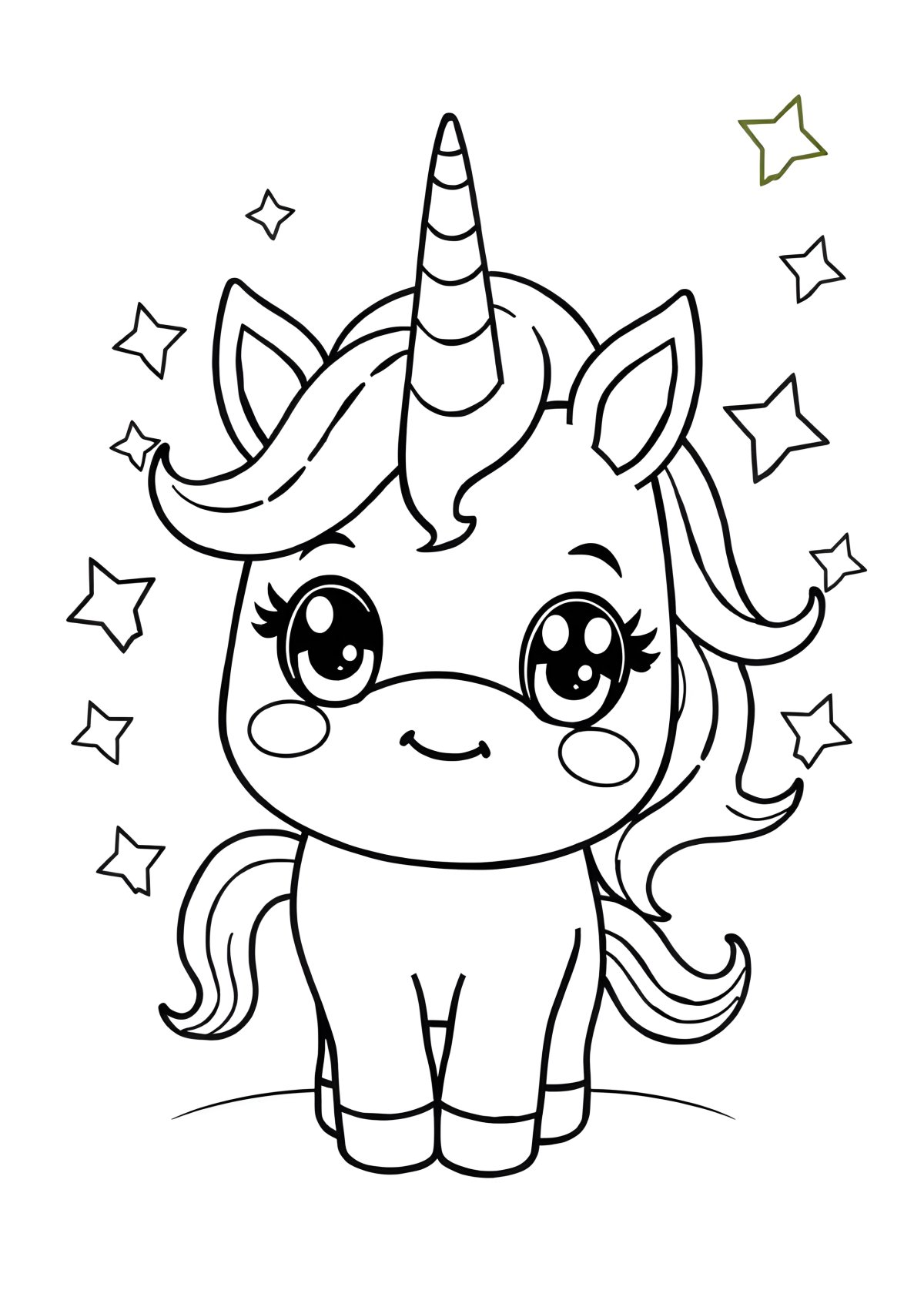 Cute Unicorn Among Us Coloring Page coloring page for kids
