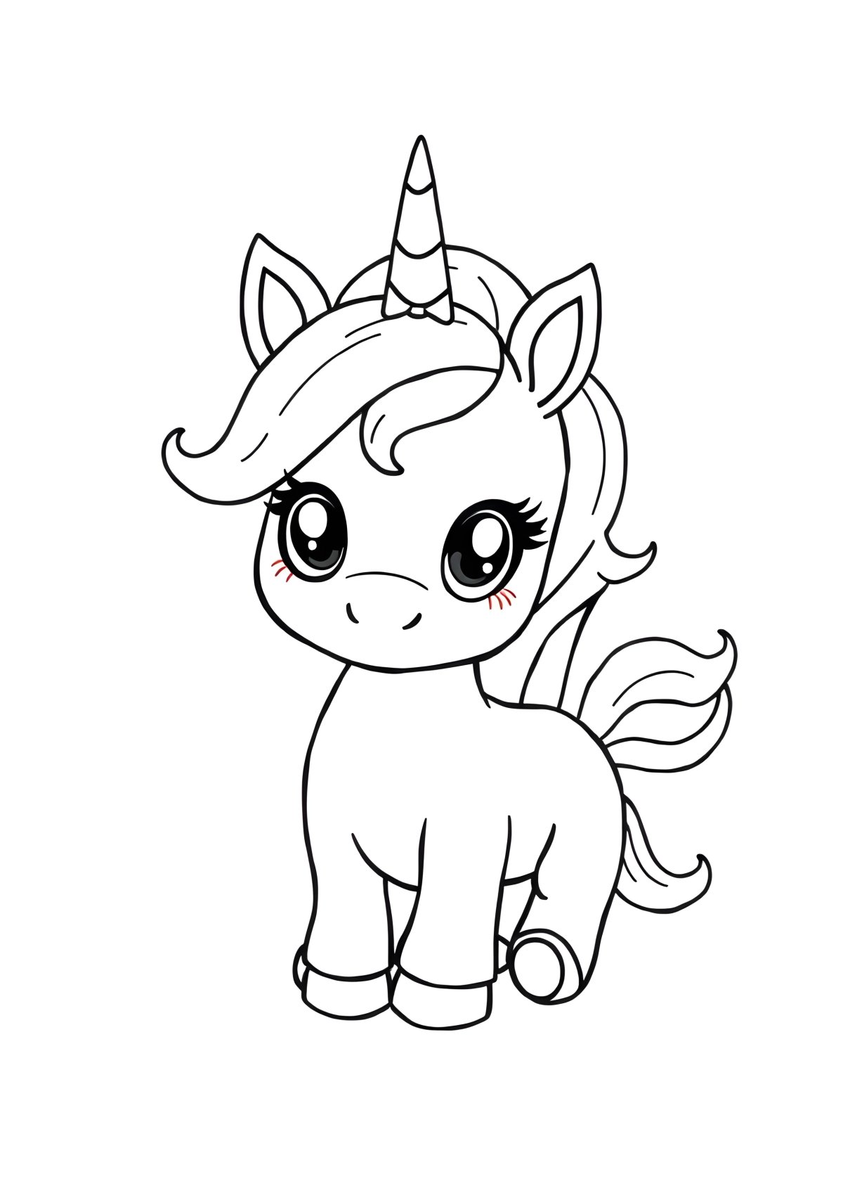 Baby Baby Unicorn Coloring Page coloring page for kids
