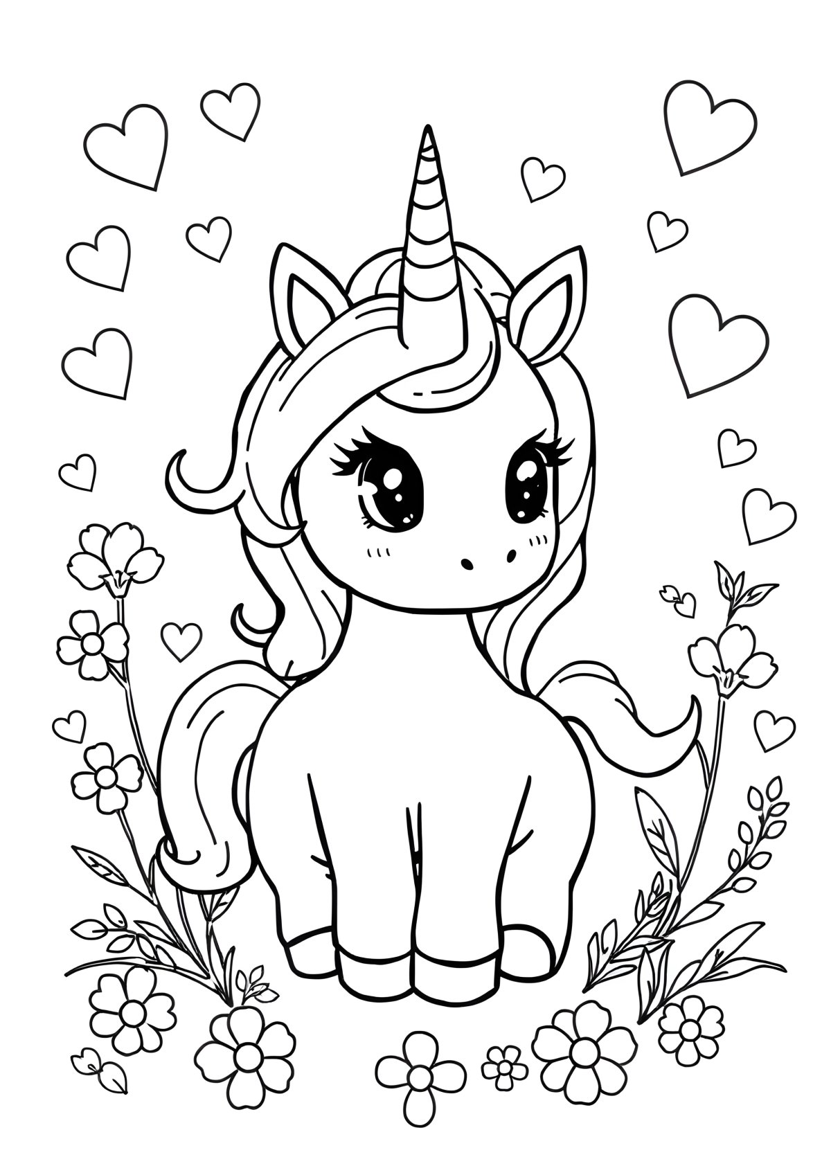 Baby Coloring Sheet Unicorn Coloring Page coloring page for kids
