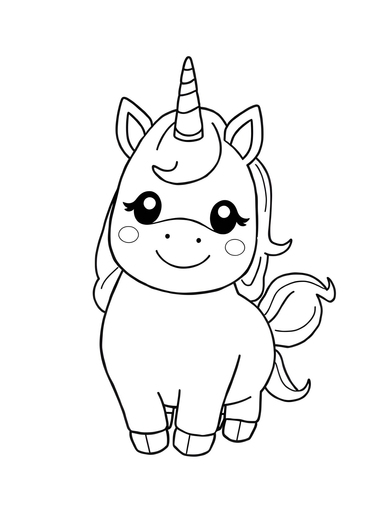Squishmallow Coloring Page Unicorn coloring page for kids