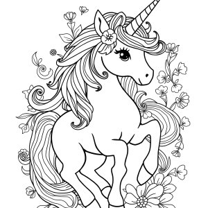 Coloring Page For Adults Printable Unicorn coloring page for kids