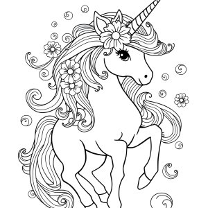 Coloring Page For Adults Unicorn coloring page for kids