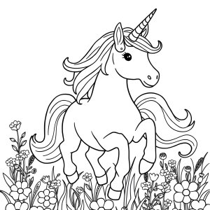 Free Unicorn Coloring Page For Printing coloring page for kids