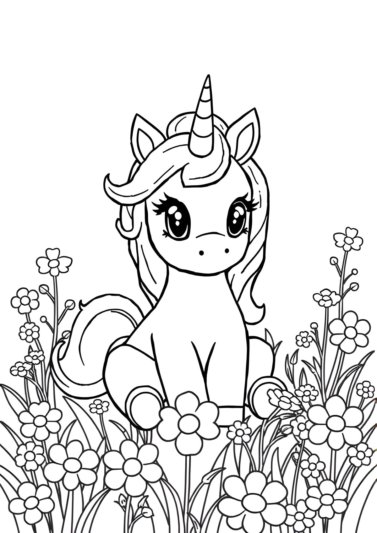 Baby Unicorn Baby Unicorn Unicorn Coloring Page For Kids coloring page for kids