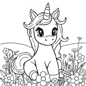 Baby Unicorn Coloring Page To Print coloring page for kids