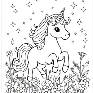 Unicorn Coloring Page Games coloring page for kids