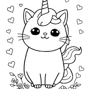 Cute Cute Pusheen Coloring Page Unicorn Coloring coloring page for kids