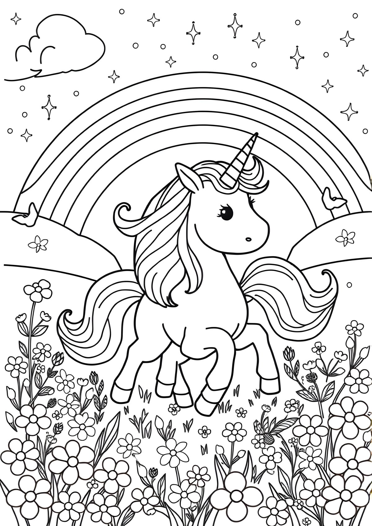 Unicorn Coloring Page Online Games coloring page for kids