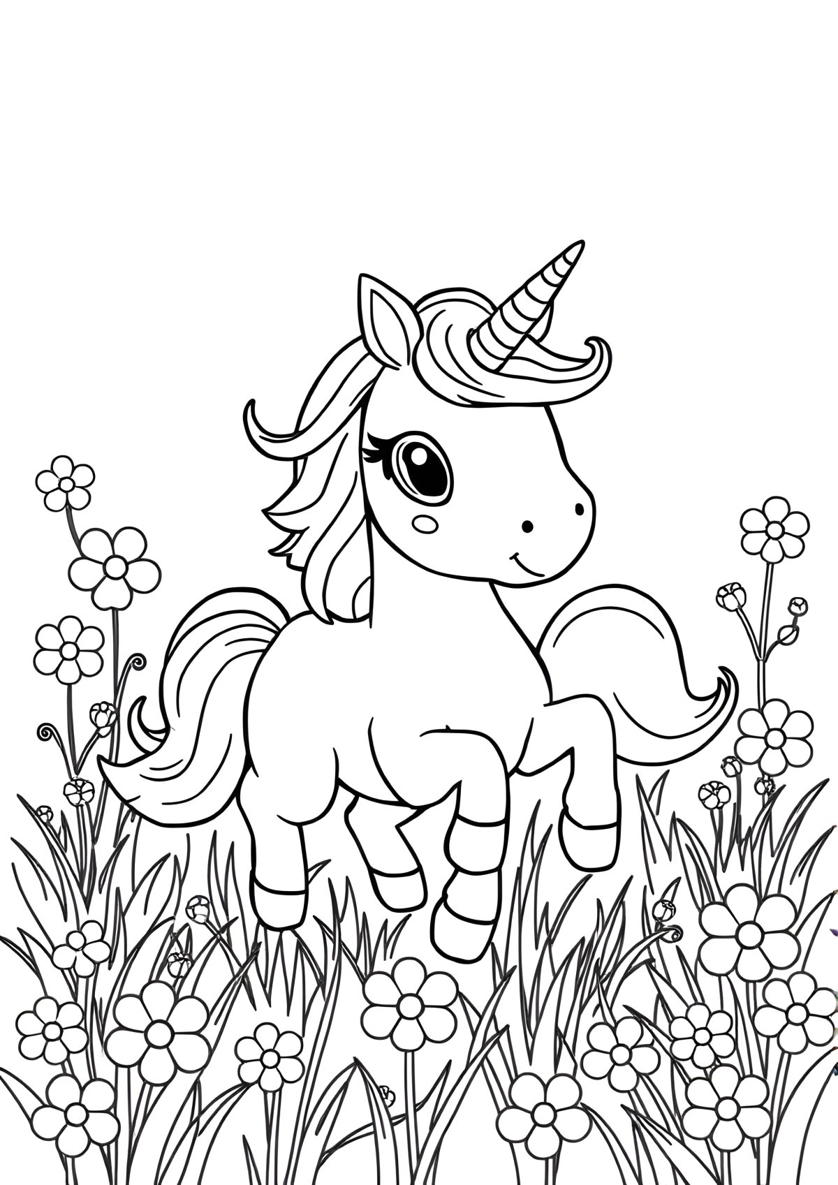 Coloring In Page Unicorn coloring page for kids
