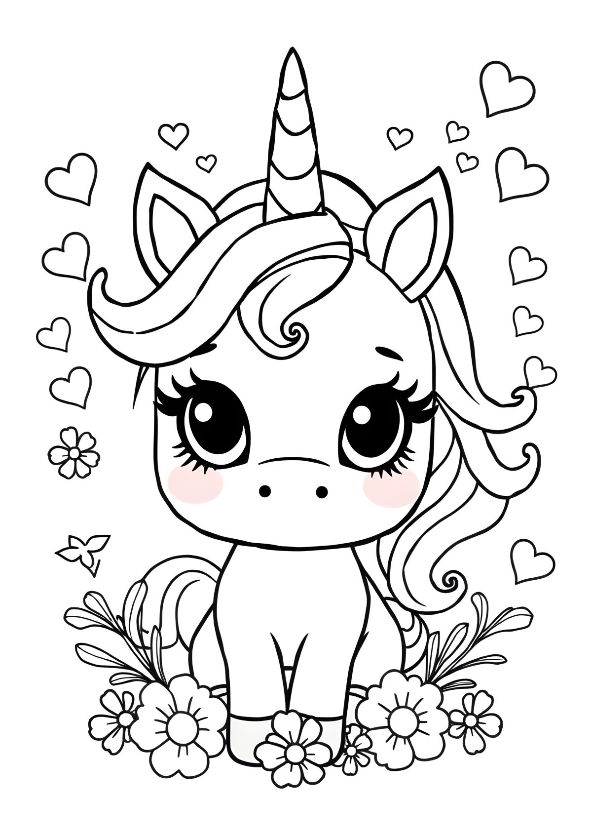 Bebek Unicorn Coloring Page Lol Omg Boyama coloring page for kids