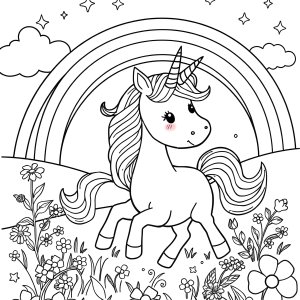 Coloring Page For Unicorns coloring page for kids