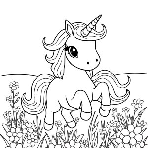 Print Free Printable Unicorn Coloring Page coloring page for kids